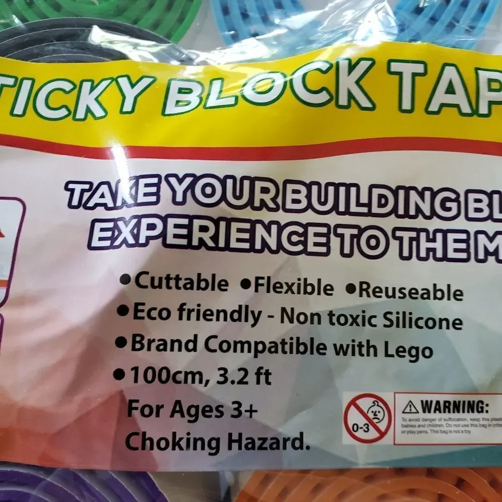 Lego Compatible 20 ROLLS Sticky Block Tape